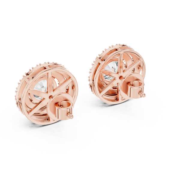 Modern Lever Lab Grown Diamond Earrings