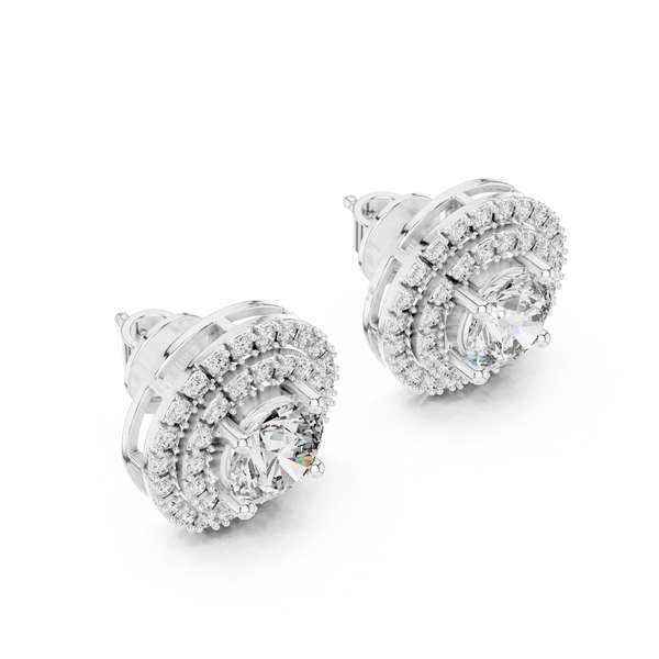 Modern Lever Lab Grown Diamond Earrings