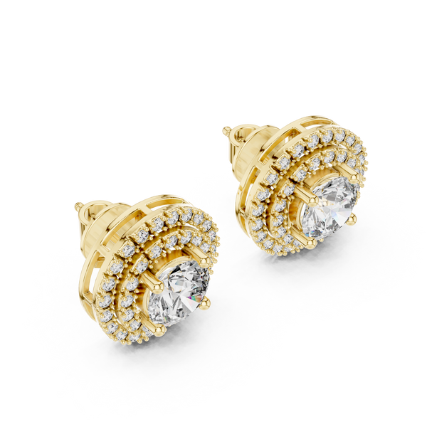 Modern Lever Lab Grown Diamond Earrings