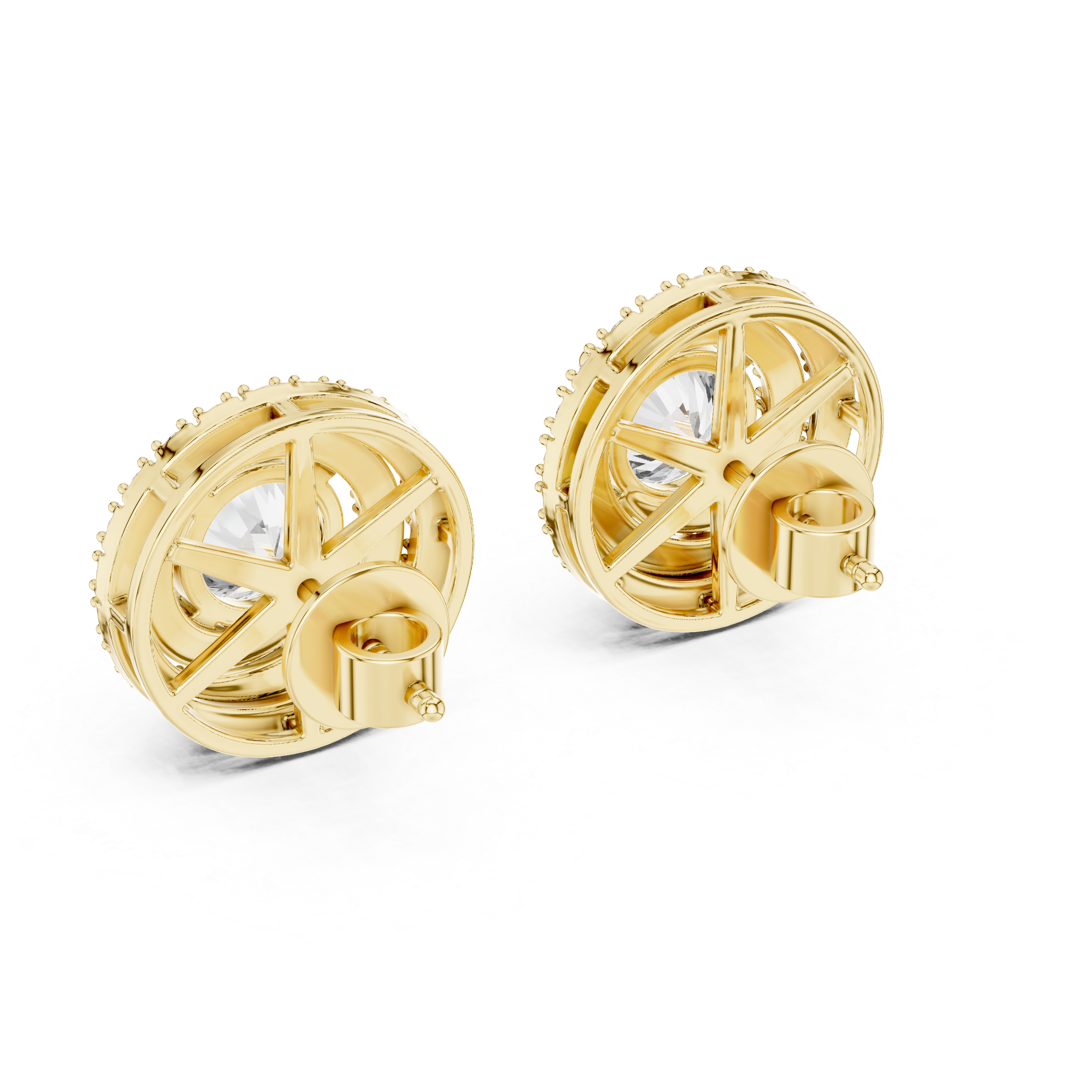 Modern Lever Lab Grown Diamond Earrings