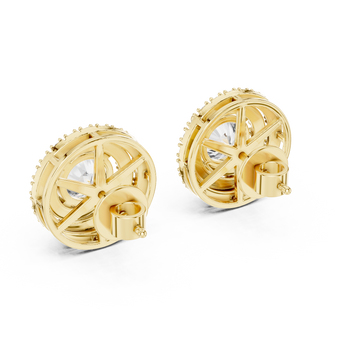Modern Lever Lab Grown Diamond Earrings
