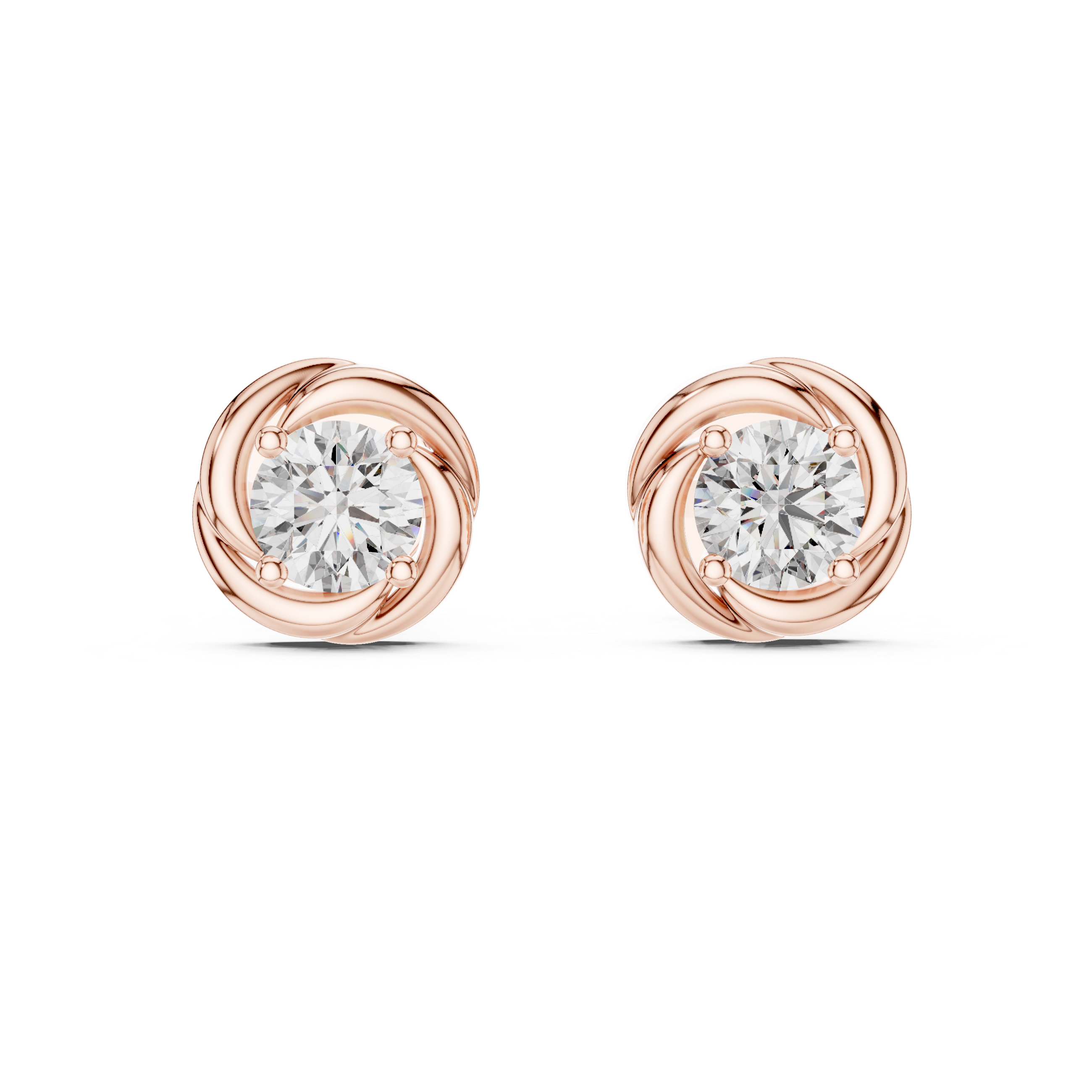 Dainty Cluster Lab Grown Diamond Earrings