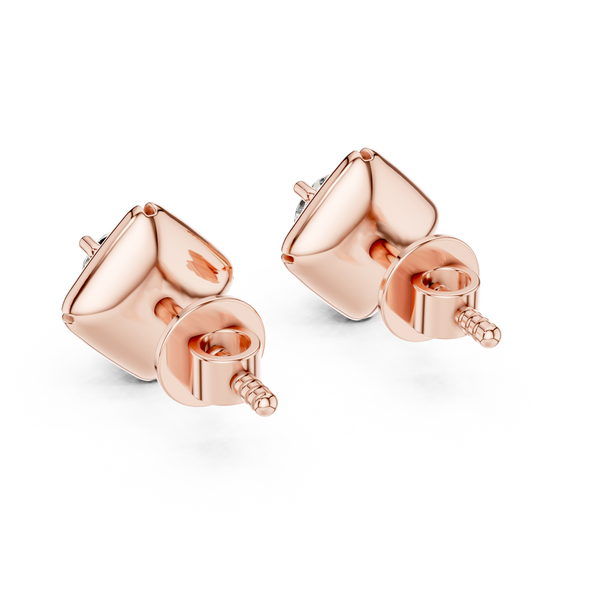 Simple Round Lab Grown Diamond Earrings