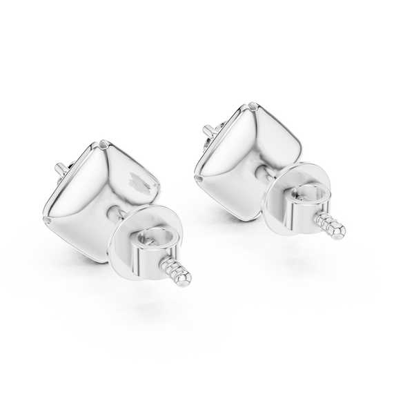 Simple Round Lab Grown Diamond Earrings