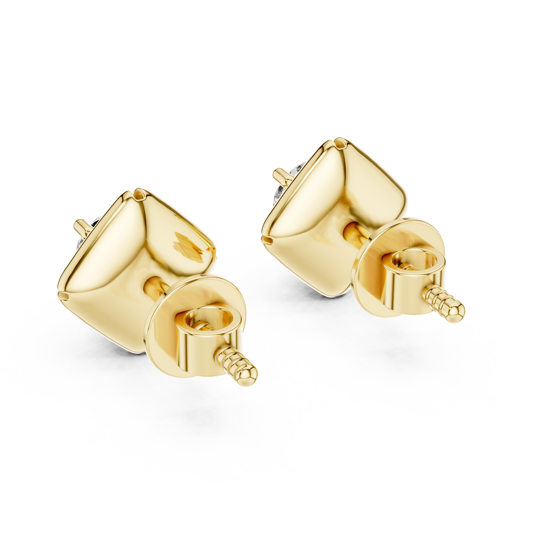 Simple Round Lab Grown Diamond Earrings