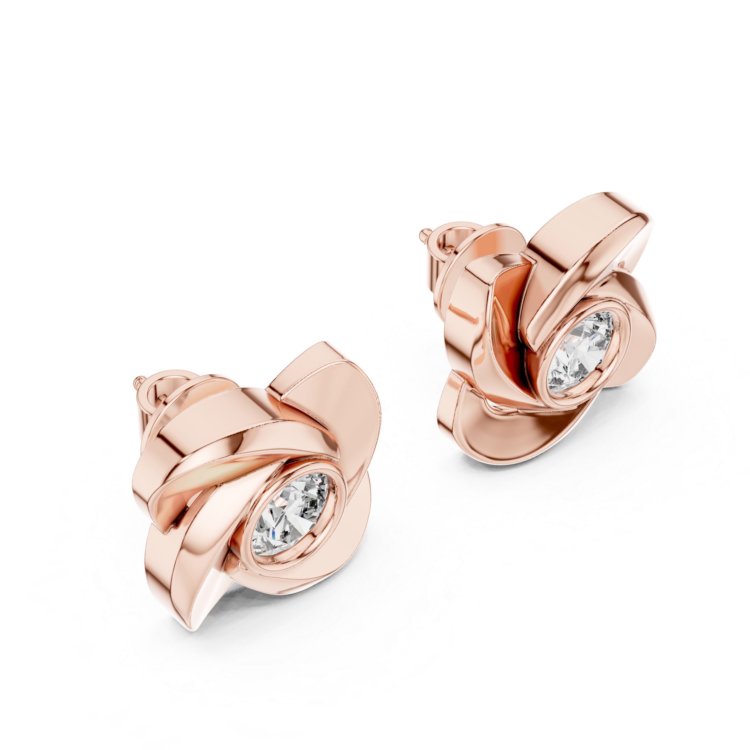 Classic Round Lab Grown Diamond Earrings