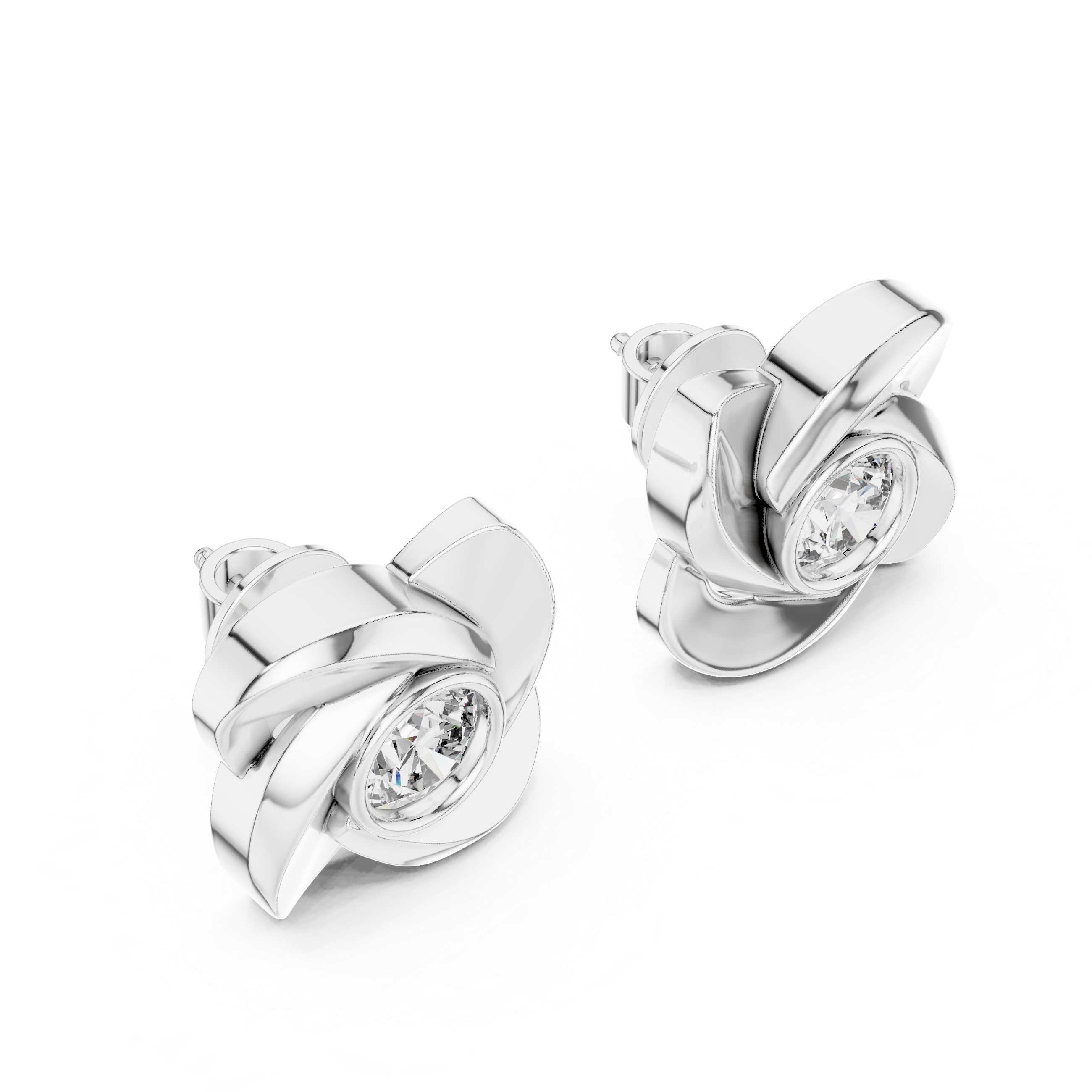 Classic Round Lab Grown Diamond Earrings