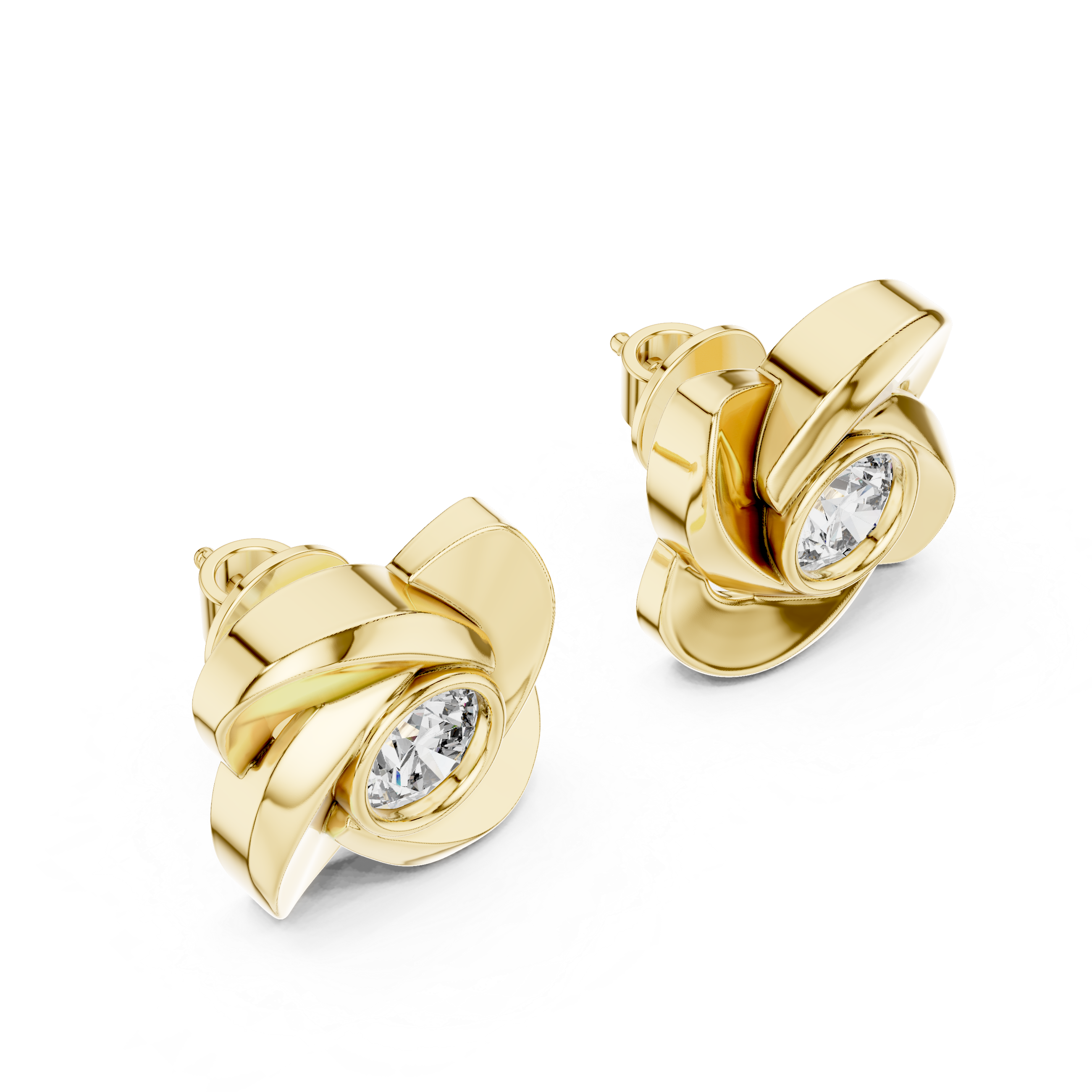 Classic Round Lab Grown Diamond Earrings