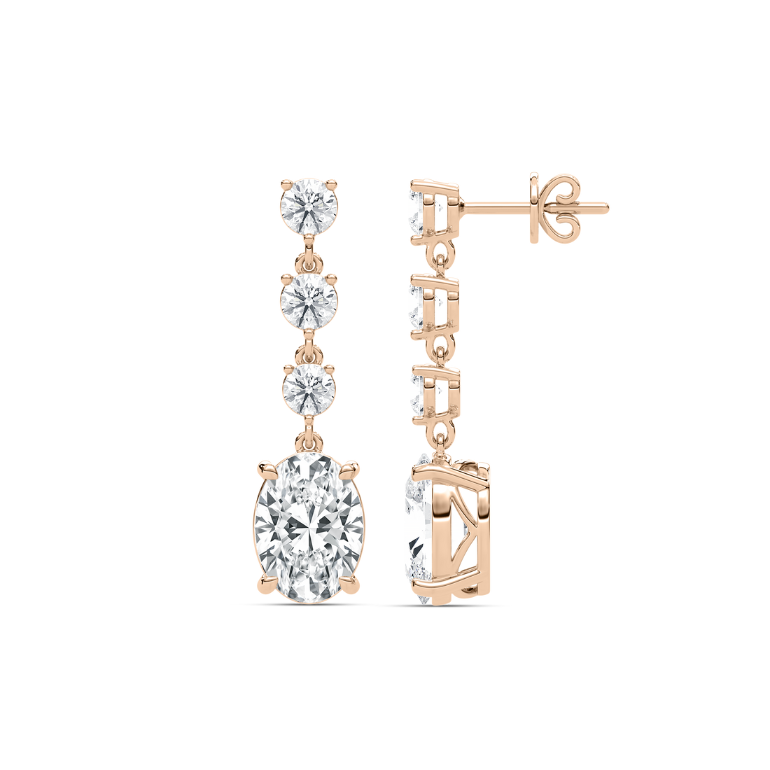 Classic Four-Stone Drop Earrings