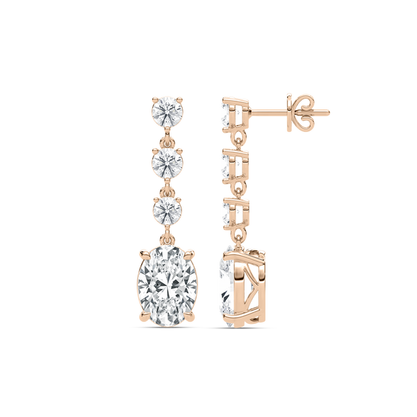 Classic Four-Stone Drop Earrings