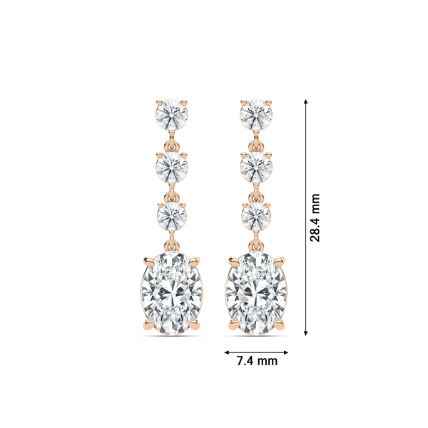 Classic Four-Stone Drop Earrings
