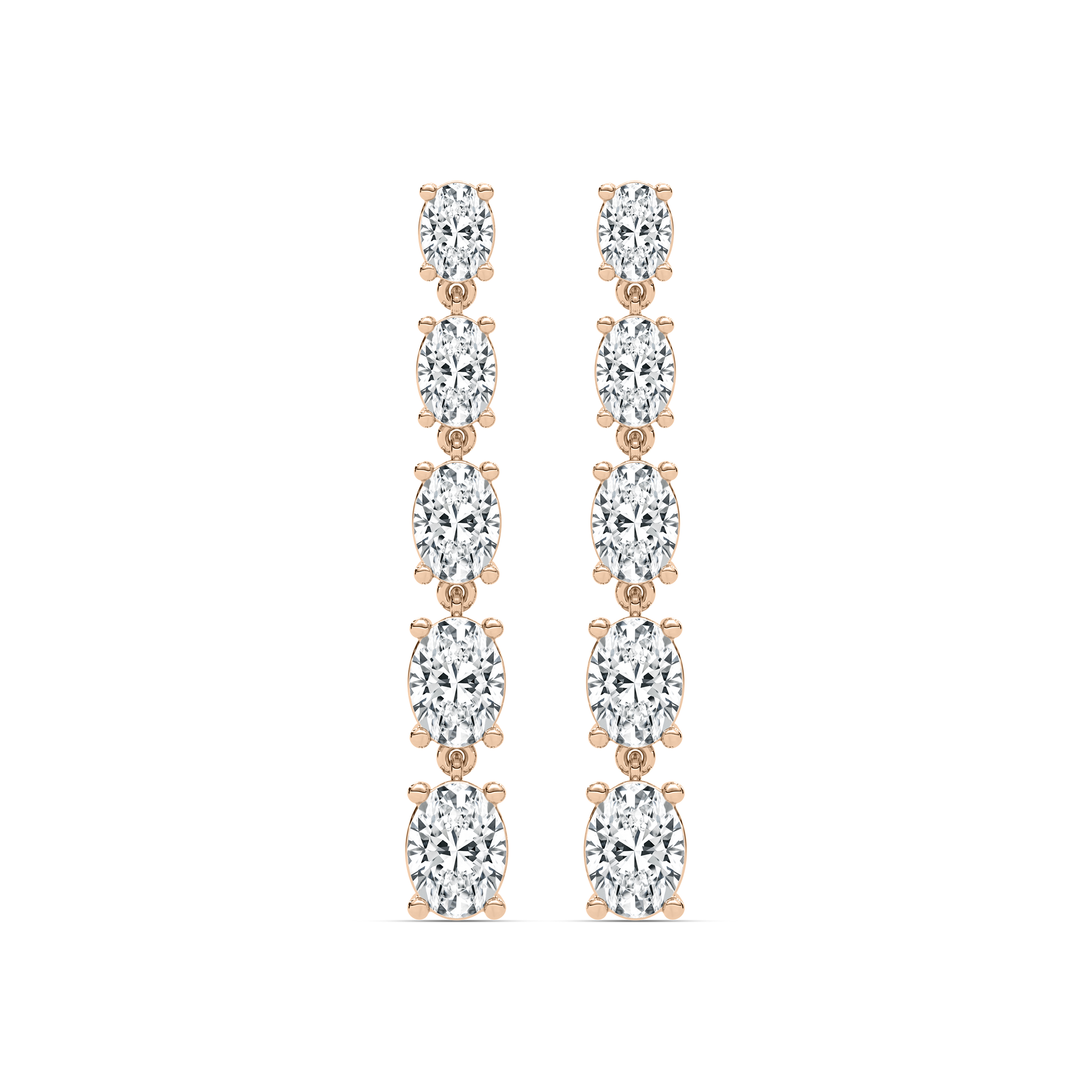 5-Stone Diamond Dangle Earrings