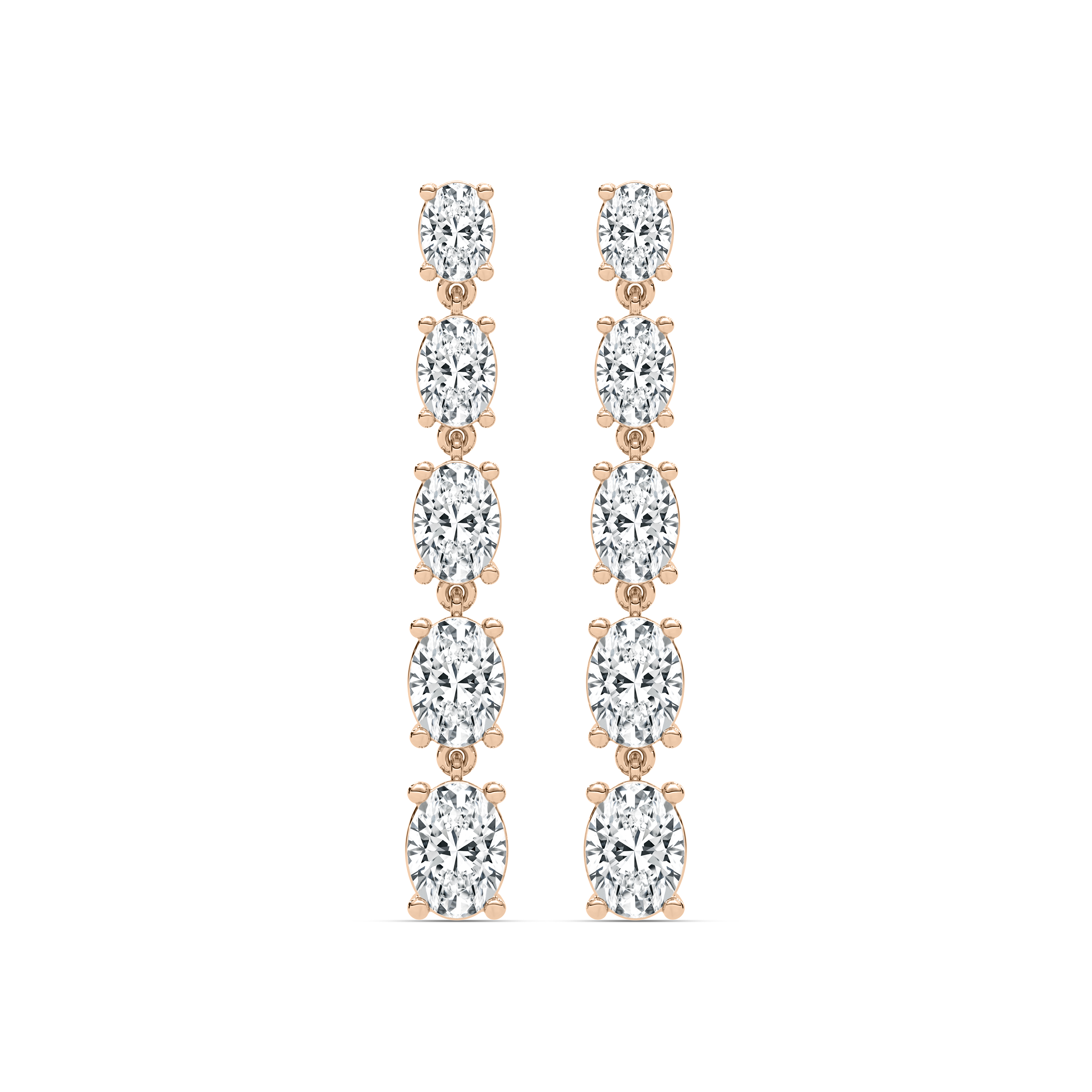 5-Stone Diamond Dangle Earrings