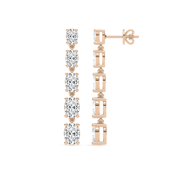 Celeste Oval Cascade Earrings