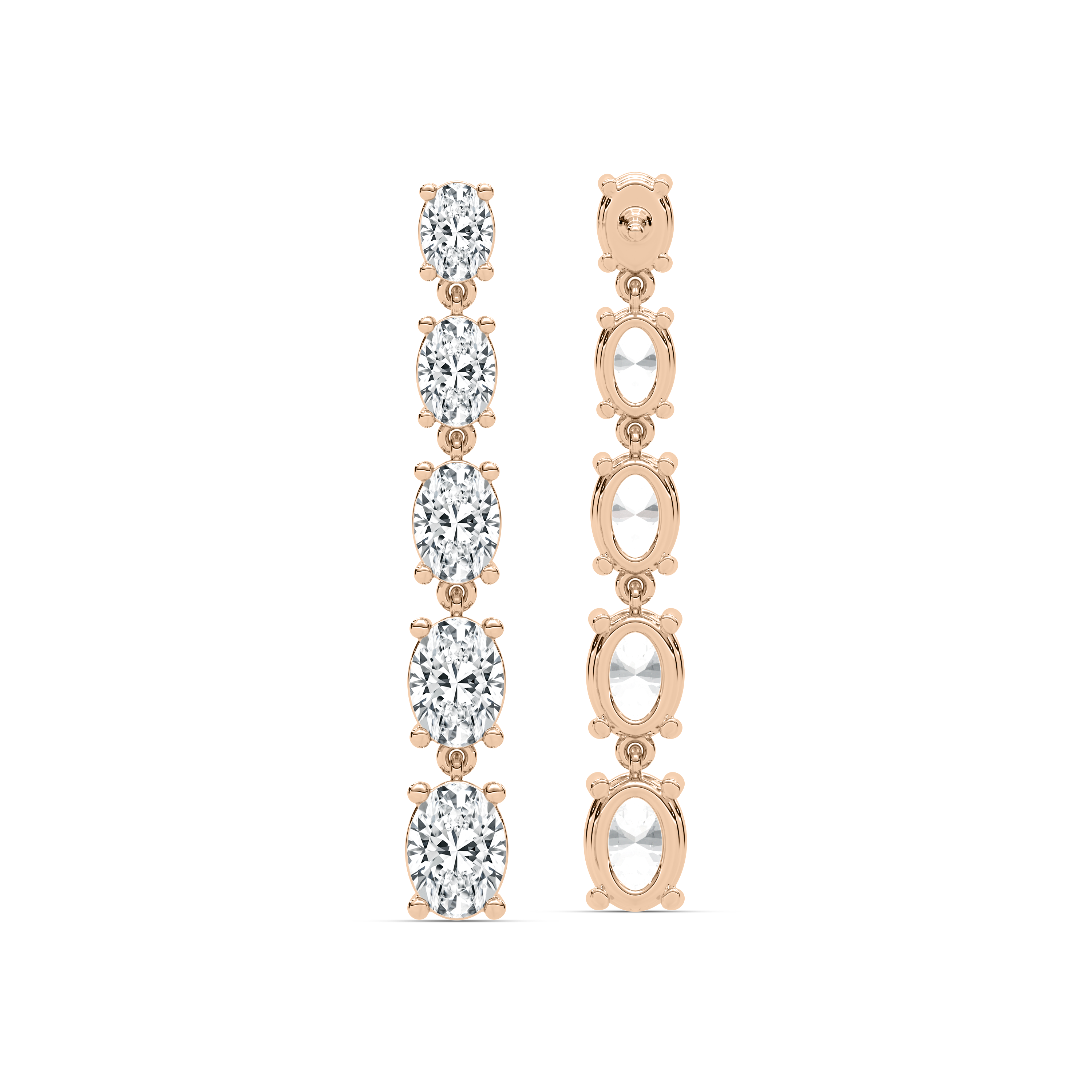 5-Stone Diamond Dangle Earrings