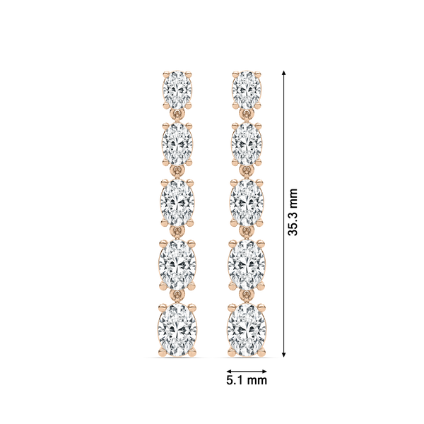 Celeste Oval Cascade Earrings