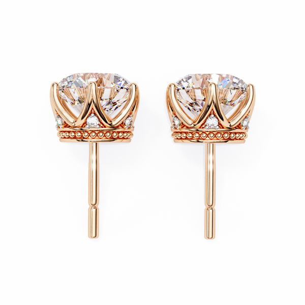 Elegant Six-Prong Diamond Stud Earrings
