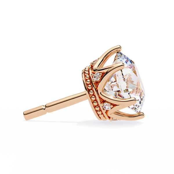 Elegant Six-Prong Diamond Stud Earrings