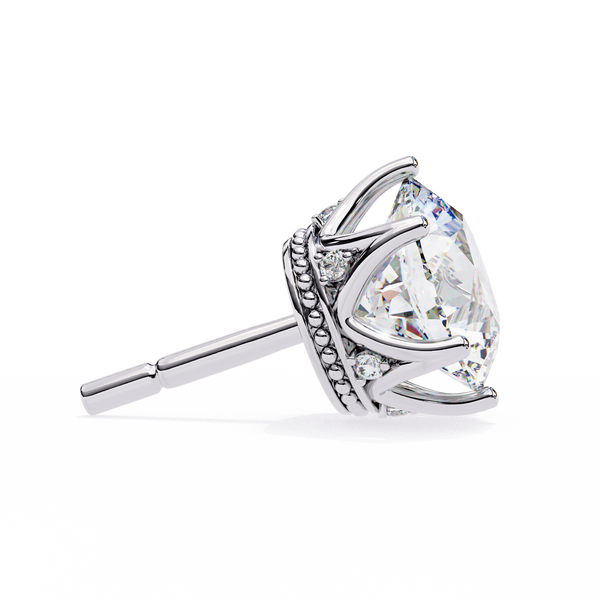 Elegant Six-Prong Diamond Stud Earrings