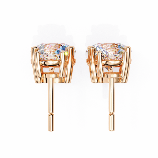 Starlight Round Cut Solitaire Drop Earrings