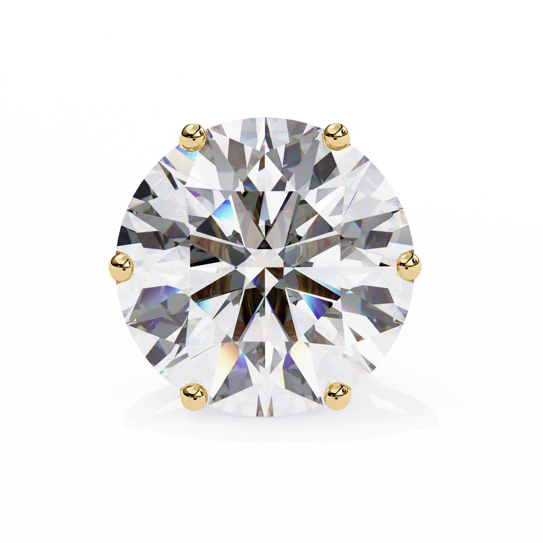 6 Prongs Brilliant Cut Lab Grown Diamond Stud Earring