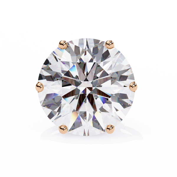 6 Prongs Brilliant Cut Diamond Stud Earring