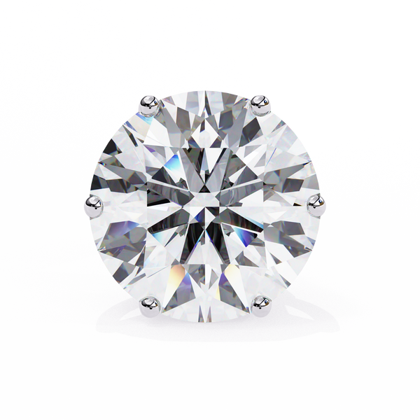 6 Prongs Brilliant Cut Diamond Stud Earring