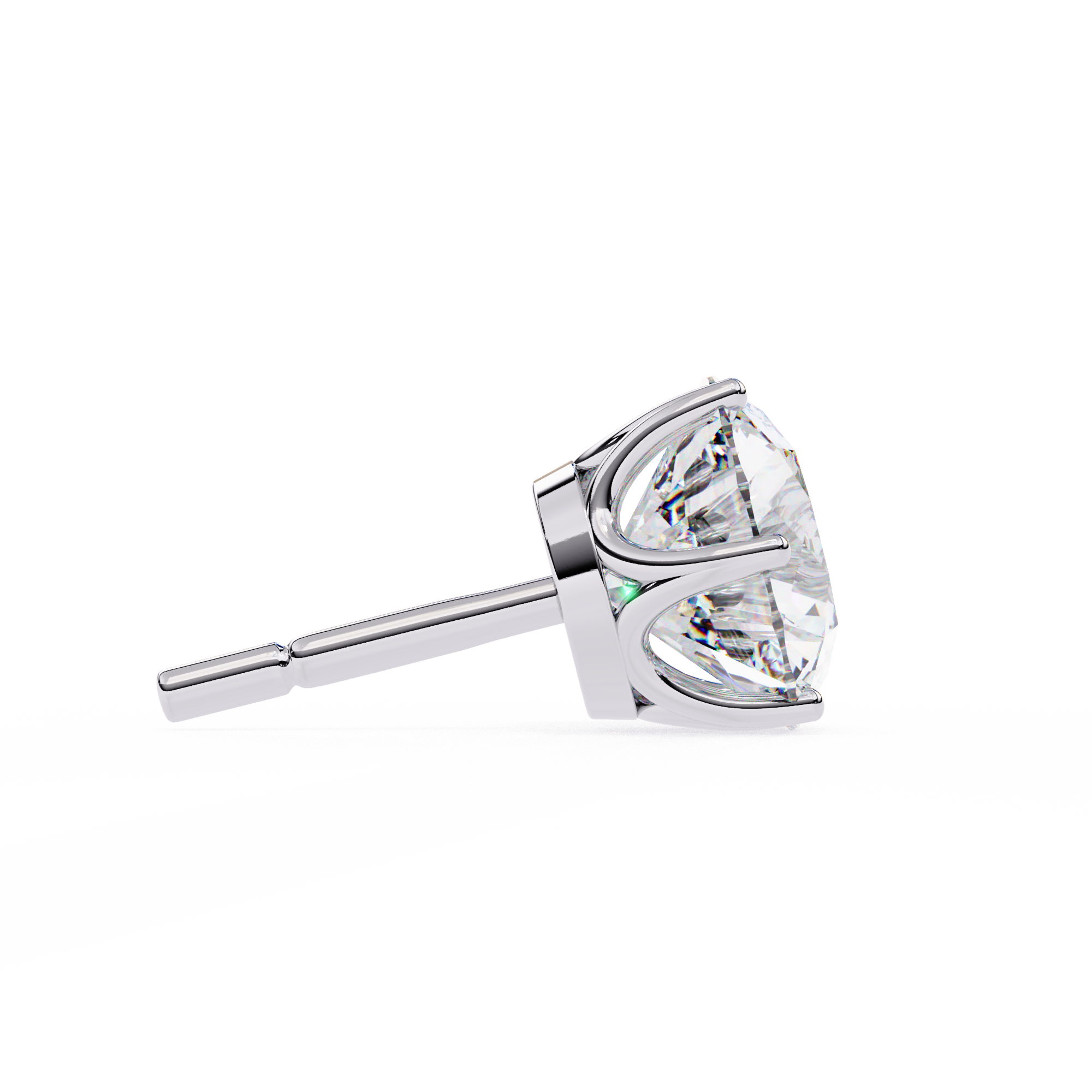 6 Prongs Brilliant Cut Diamond Stud Earring