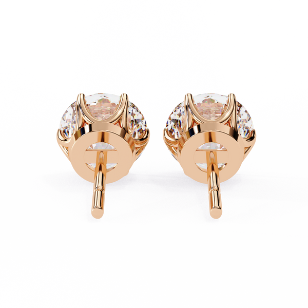 6 Prongs Brilliant Cut Diamond Stud Earring