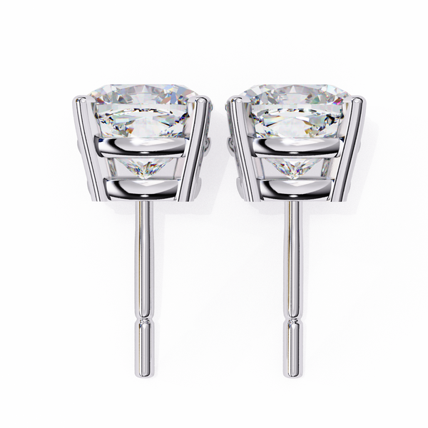 Classic Cushion Solitaire Stud Earrings