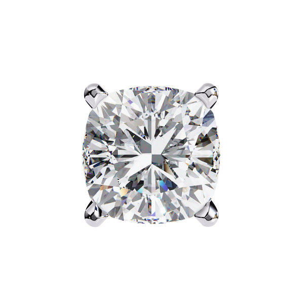 Classic Cushion Solitaire Stud Earrings