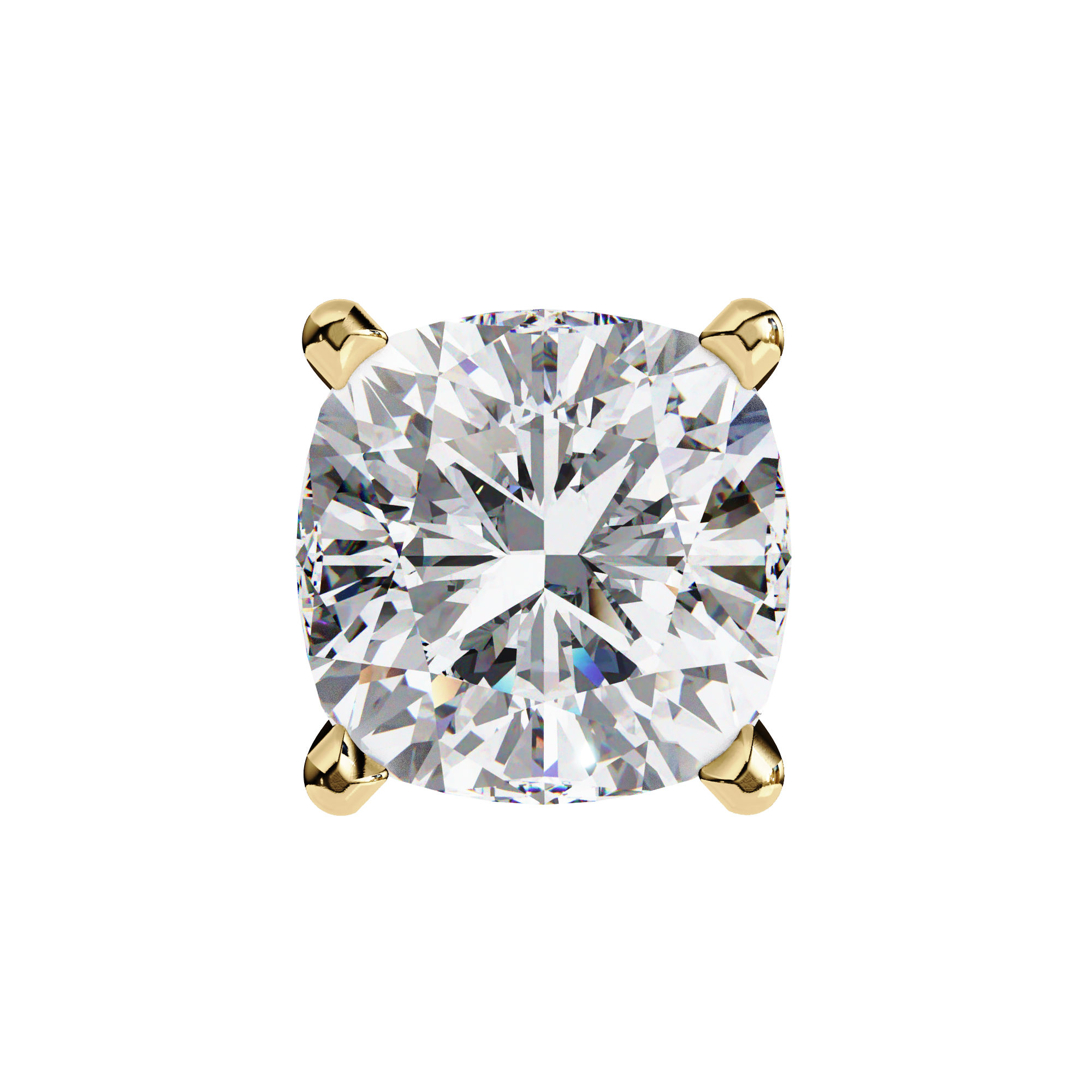 Classic Cushion Solitaire Stud Earrings