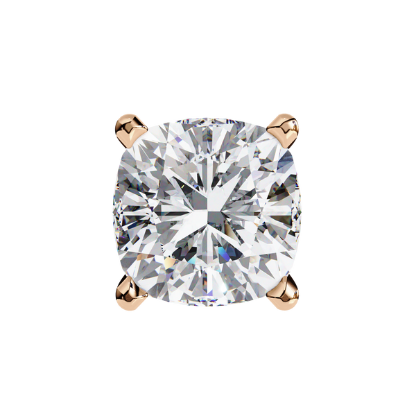 Classic Cushion Solitaire Stud Earrings