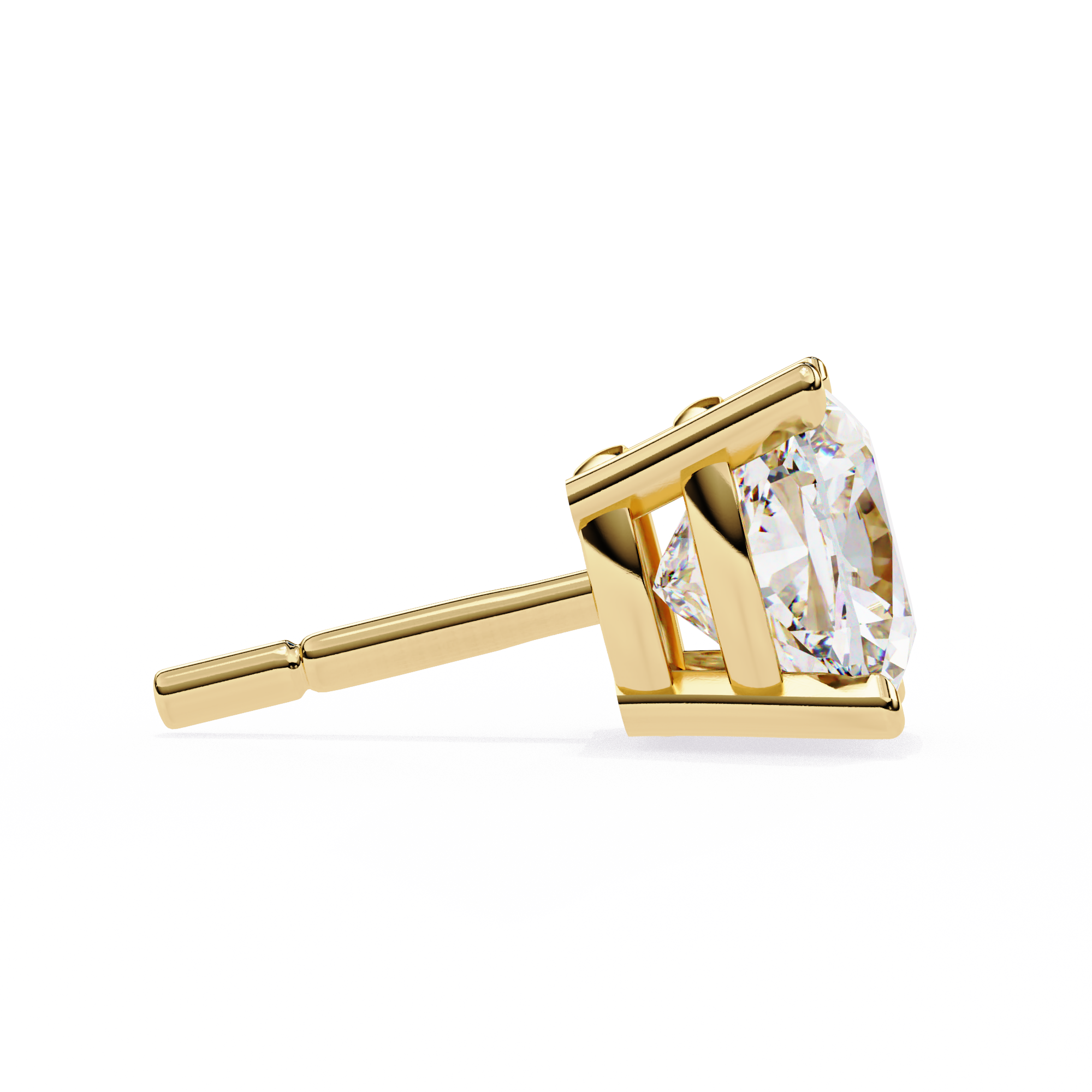 Classic Cushion Solitaire Stud Earrings