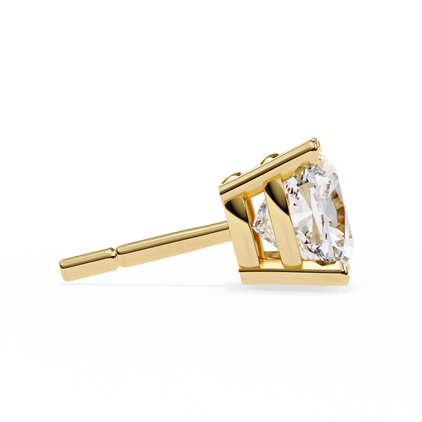 Classic Cushion Solitaire Stud Earrings