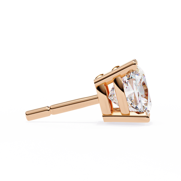 Classic Cushion Solitaire Stud Earrings