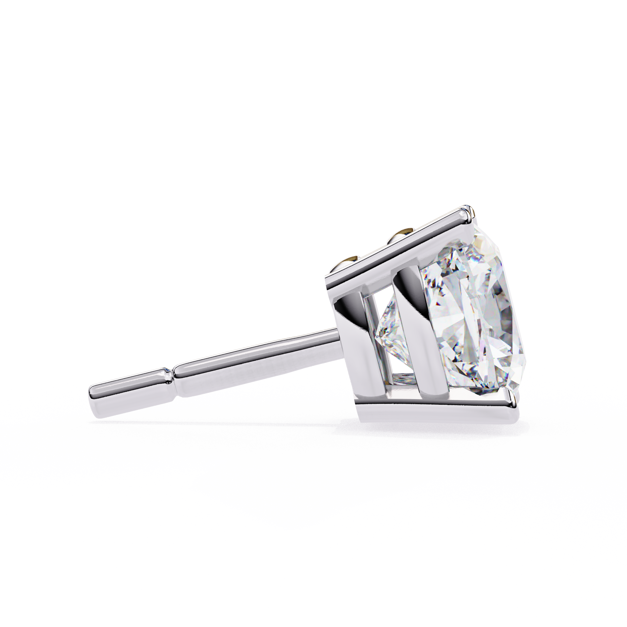 Classic Cushion Solitaire Stud Earrings