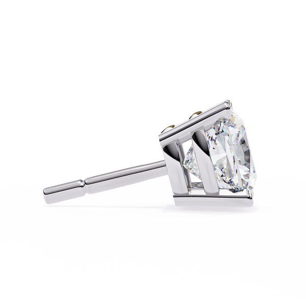 Classic Cushion Solitaire Stud Earrings