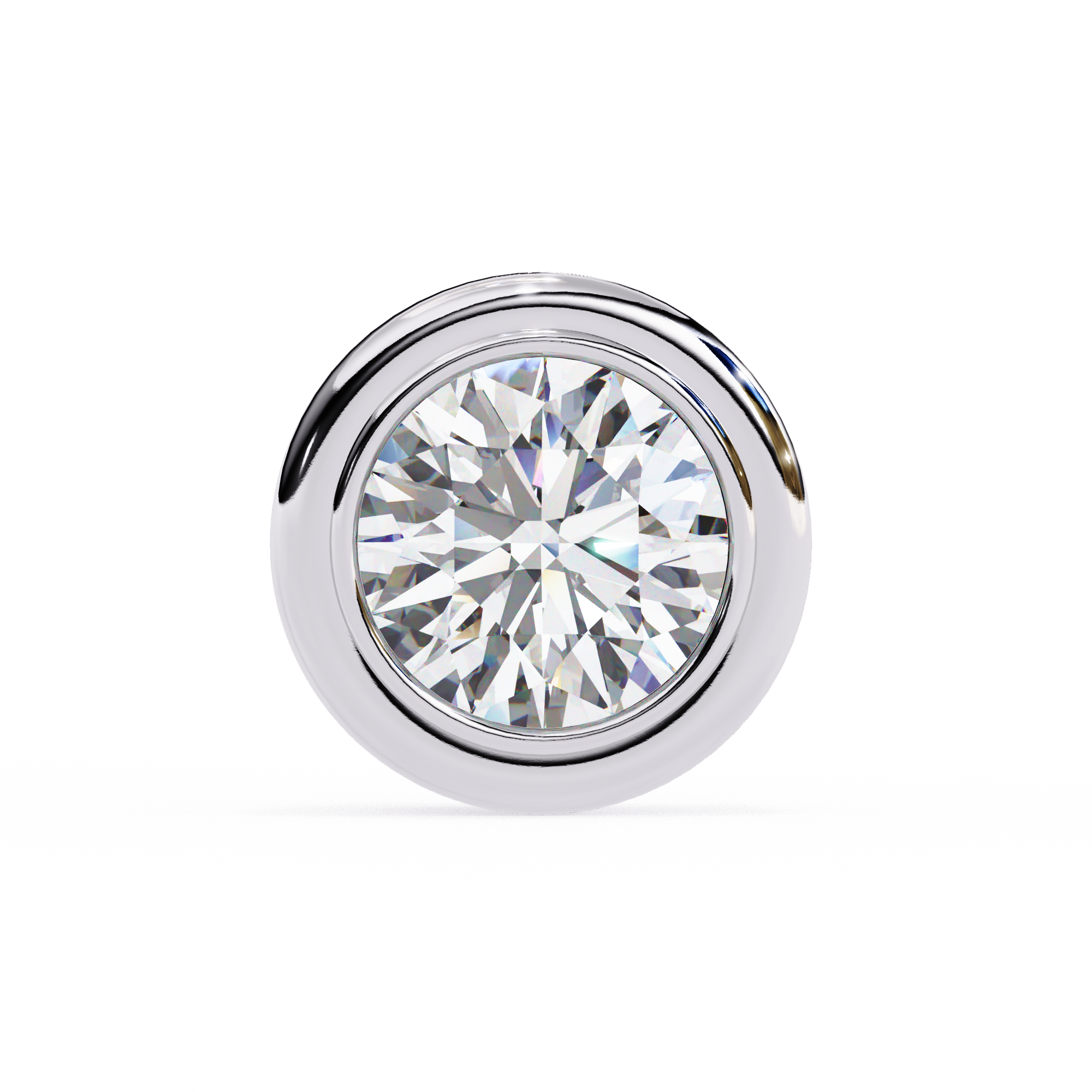 Classic Bezel-Set Diamond Stud Earrings