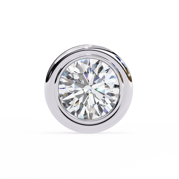 Classic Bezel-Set Diamond Stud Earrings