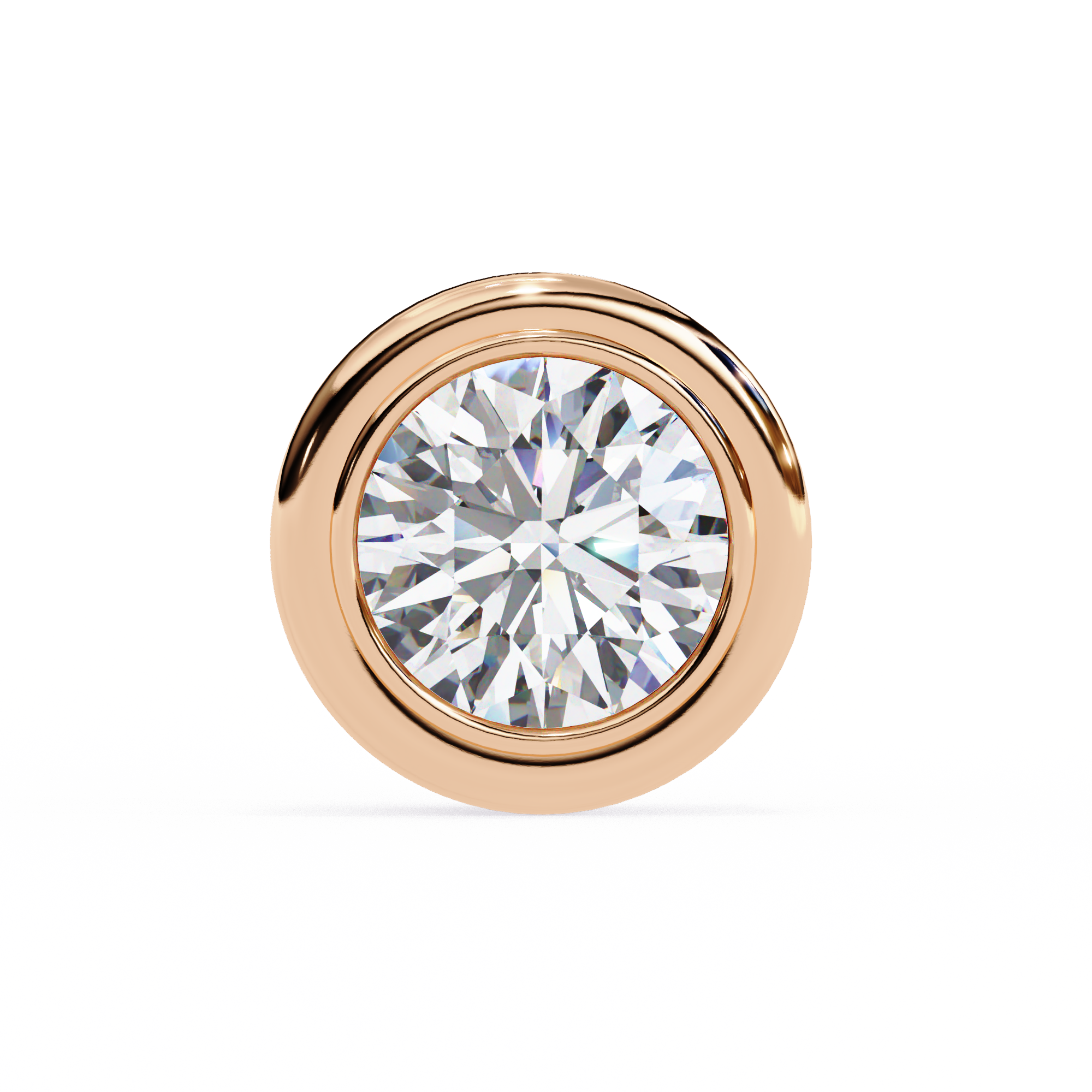 Classic Bezel-Set Diamond Stud Earrings
