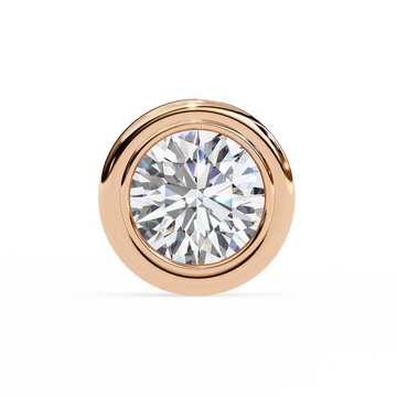 Classic Bezel-Set Diamond Stud Earrings