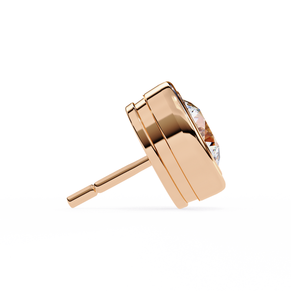 Classic Bezel-Set Diamond Stud Earrings