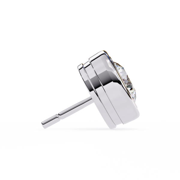 Classic Bezel-Set Diamond Stud Earrings