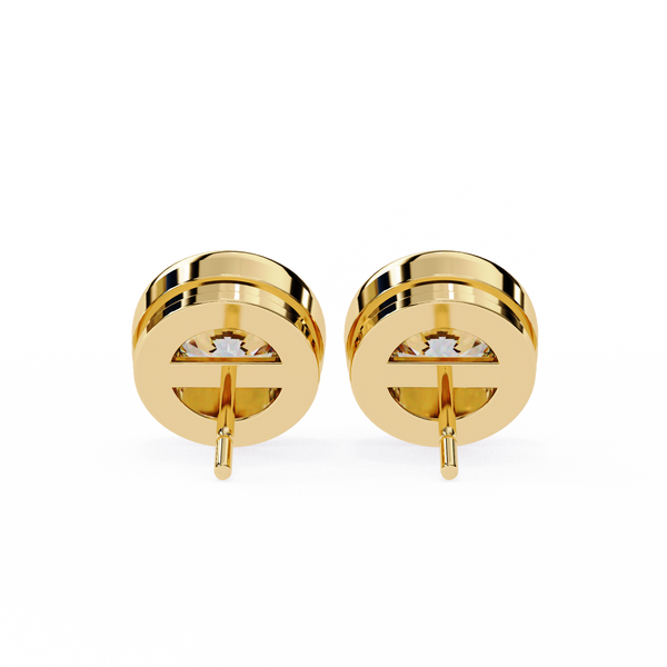 Classic Bezel-Set Diamond Stud Earrings