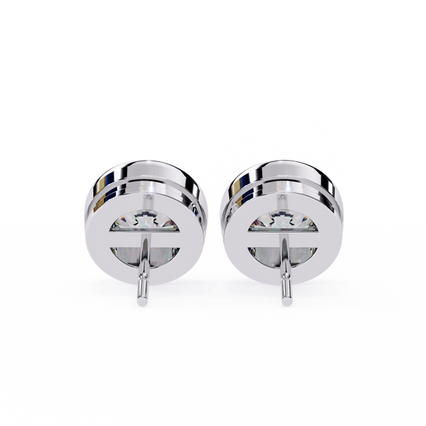 Classic Bezel-Set Diamond Stud Earrings
