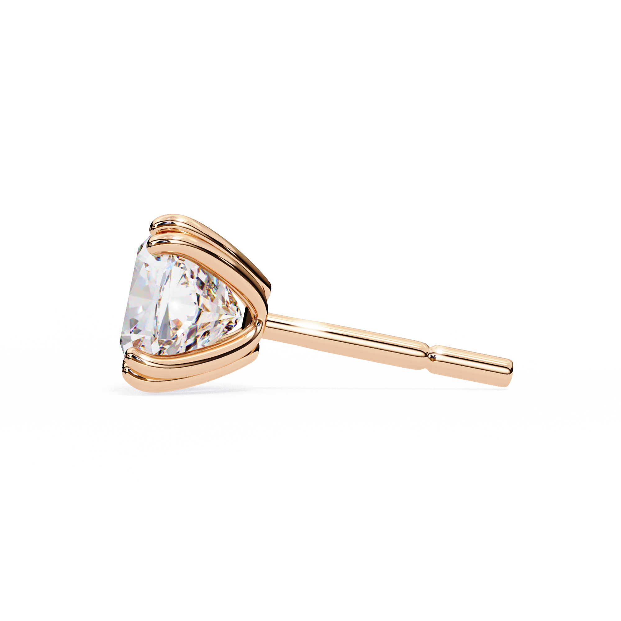 Four-Prong Square Cushion Cut Diamond Stud Earrings