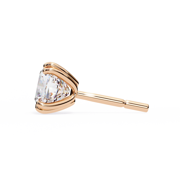 Four-Prong Square Cushion Cut Diamond Stud Earrings