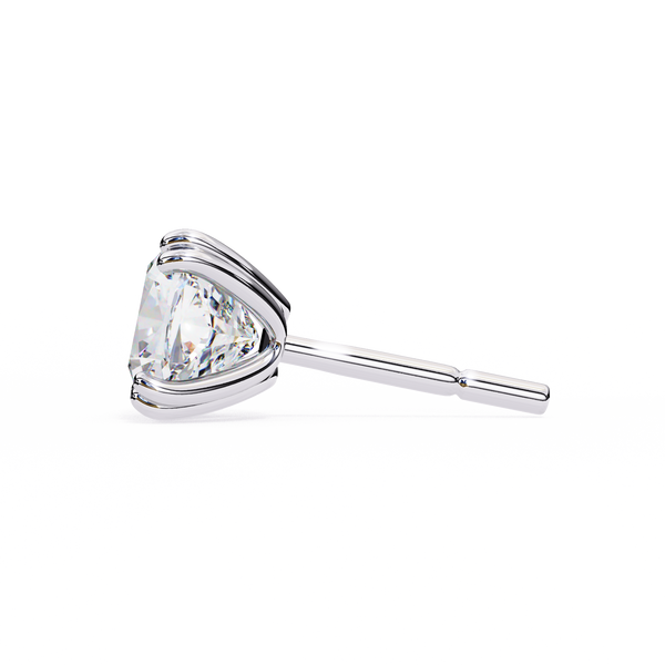 Four-Prong Square Cushion Cut Diamond Stud Earrings