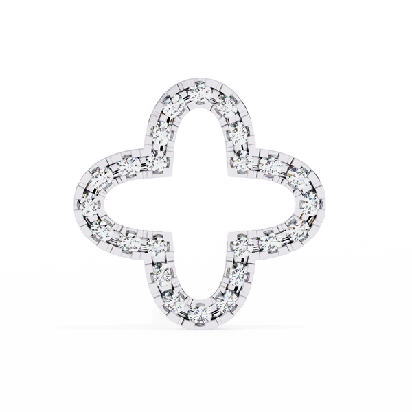 Four-Leaf Clover Diamond Stud Earrings